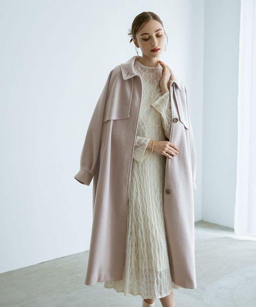 「Dorry Doll」 ステンカラーコート MEDIUM アイボリー レディース_画像2