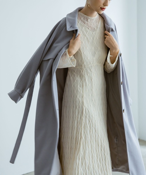 「Dorry Doll」 ステンカラーコート MEDIUM アイボリー レディース_画像7