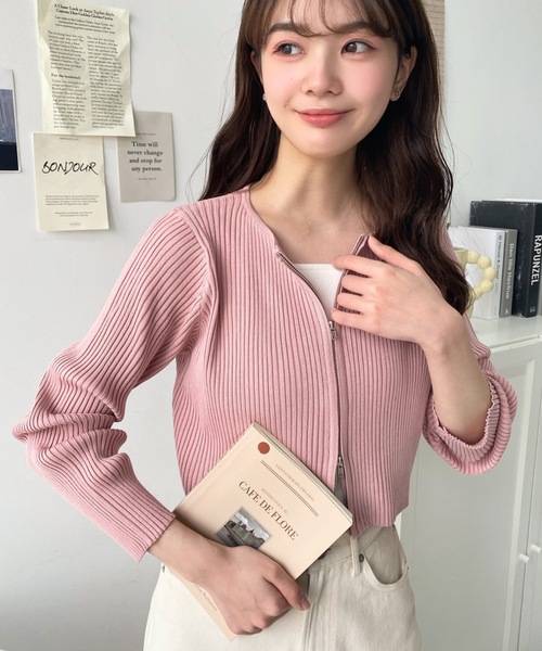 「moment+」 カーディガン L グレー レディース