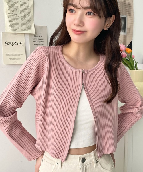 「moment+」 カーディガン L グレー レディース