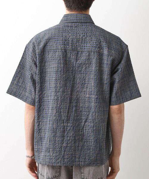 THE SHOP TK シャツ シアサッカーチェックシャツ 「洗濯機OK