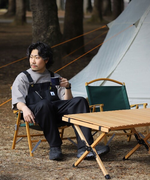 FREAKS STORE CAPTAIN STAG オーバーオール オリーブ L 中古・古着通販】CAPTAIN STAG (キャプテンスタッグ) FREAK'S