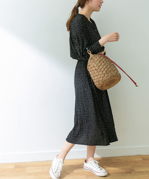 「URBAN RESEARCH」 長袖ワンピース 36 ブラック レディース_画像8