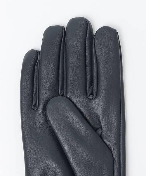 SHIPS（シップス） 手袋 SHIPS:「タッチパネル対応」レザー リブ