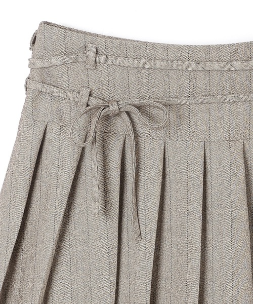 PLEATS PLEASE ストライプ柄 プリーツスカート M DOLLY スカート *M DOLLY original* stripe ribbon pleats skirt
