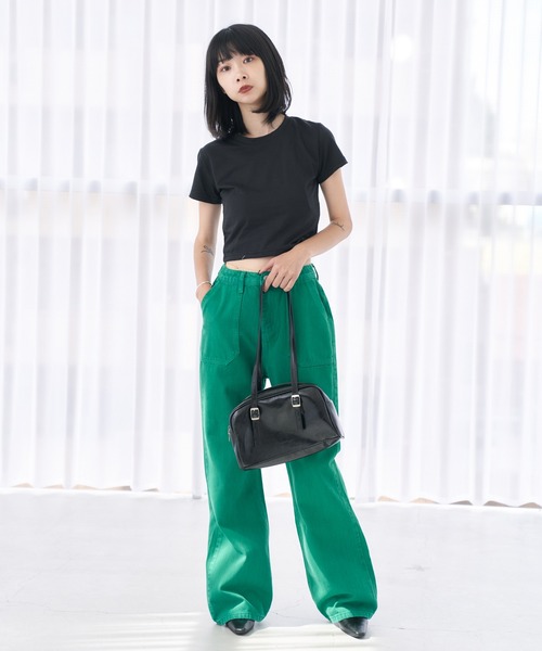 「HALEY PESCA」 加工デニムパンツ LARGE グリーン レディース