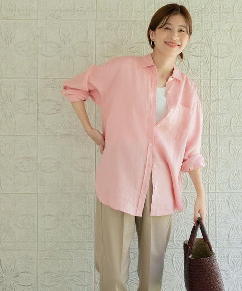 「URBAN RESEARCH DOORS」 長(zhǎng)袖シャツ MEDIUM ピンク レディース