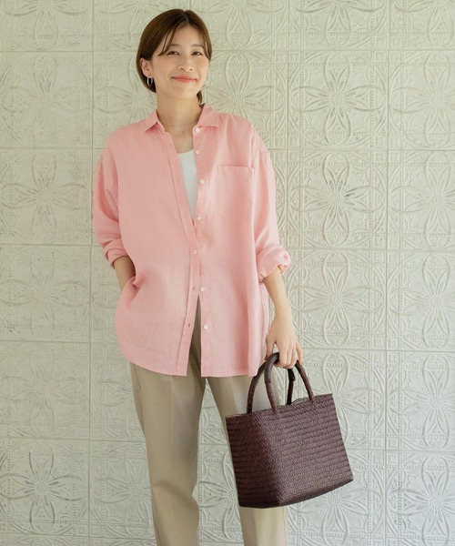「URBAN RESEARCH DOORS」 長(zhǎng)袖シャツ MEDIUM ピンク レディース