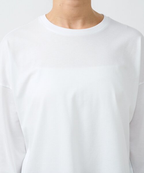 RIVE DROITE ホワイト 長袖 Tシャツ size FREE RIVE DROITE tシャツ 予約「レイヤードにおすすめ」ヘムシシュウ
