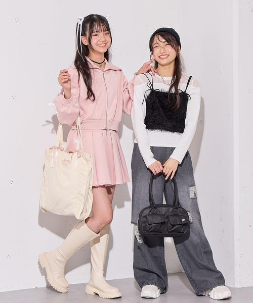 Amourire girl レッスンバッグ フリルリボンBAG キッズ 子供 女の子