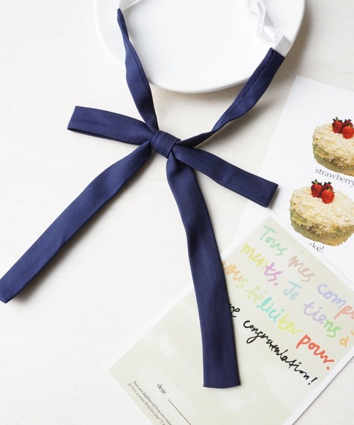 蝶ネクタイ 「 ammy. / エイミードット 」  無地 ベーシック カラー 細リボン タイ | ブランド登録なし | 04