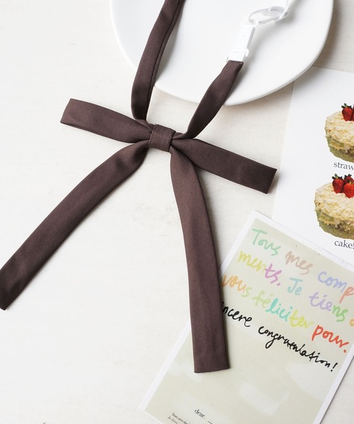 蝶ネクタイ 「 ammy. / エイミードット 」  無地 ベーシック カラー 細リボン タイ | ブランド登録なし | 02