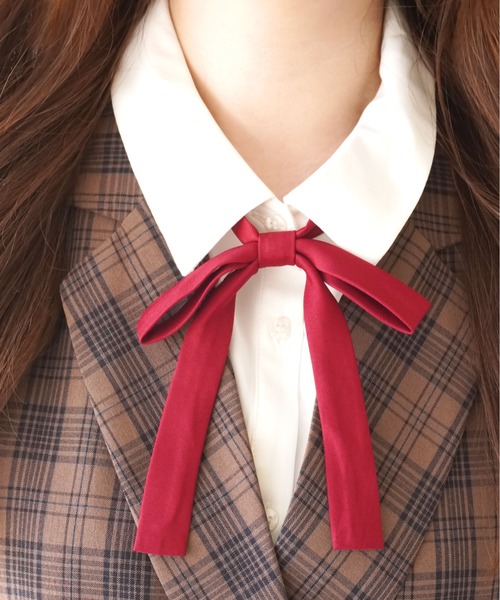蝶ネクタイ 「 ammy. / エイミードット 」  無地 ベーシック カラー 細リボン タイ | ブランド登録なし | 07