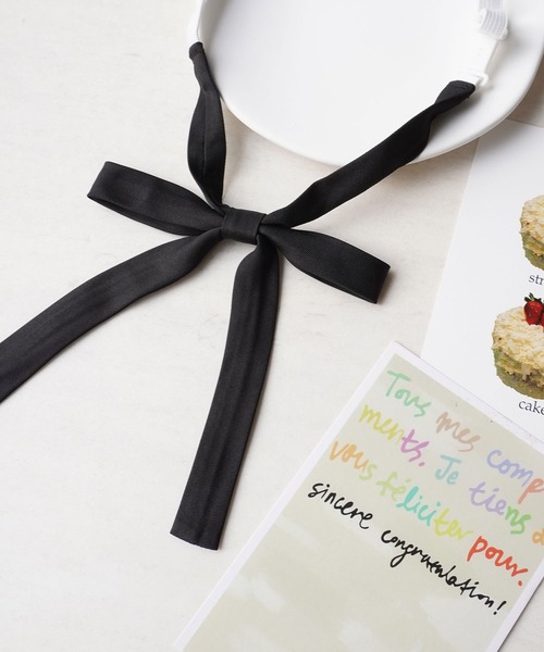 蝶ネクタイ 「 ammy. / エイミードット 」  無地 ベーシック カラー 細リボン タイ | ブランド登録なし | 01