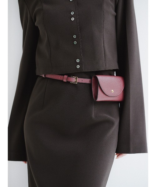 anuans（アニュアンス） ポーチ レザーベルトポーチ レディース