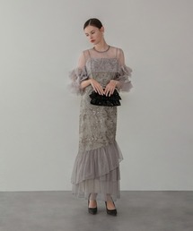 Leja（レジャ） ドレス 「LEJA」フラワースパンコールチュールフリル