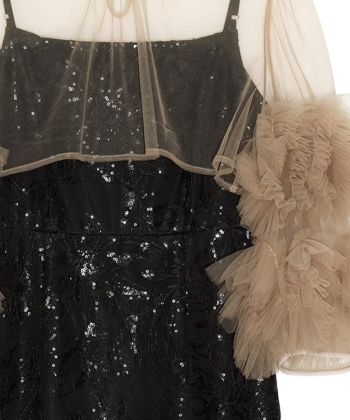 Leja（レジャ） ドレス 「LEJA」フラワースパンコールチュールフリル