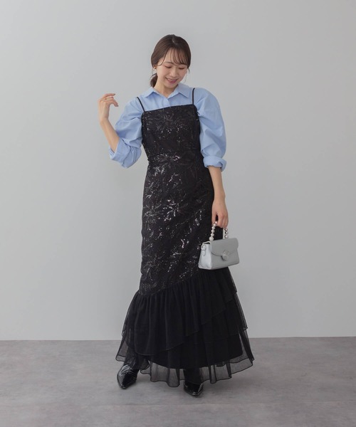 Leja（レジャ） ドレス 「LEJA」フラワースパンコールチュールフリル