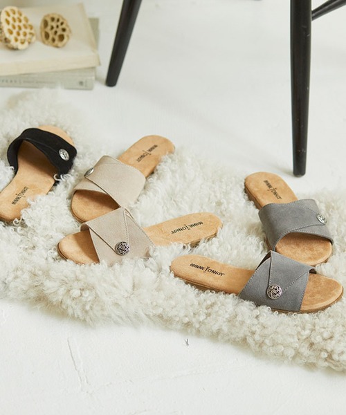「Minnetonka」 フラットサンダル 9 ブラック レディース_画像6