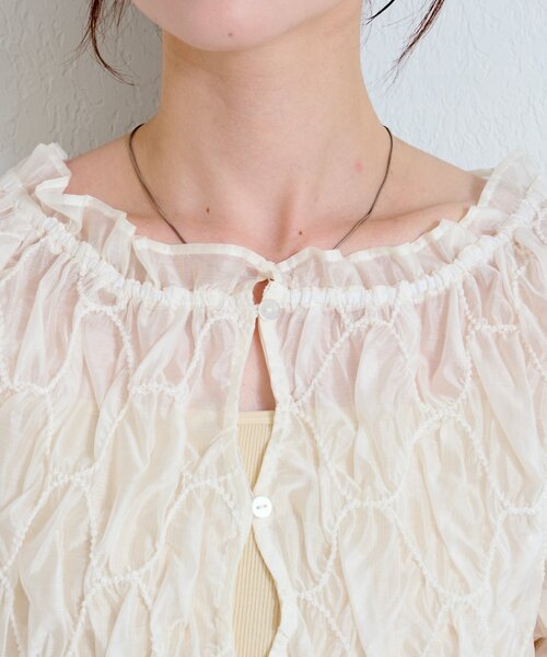 Kastane（カスタネ） ブラウス シャツ 「2WAY」フリルシャーリング