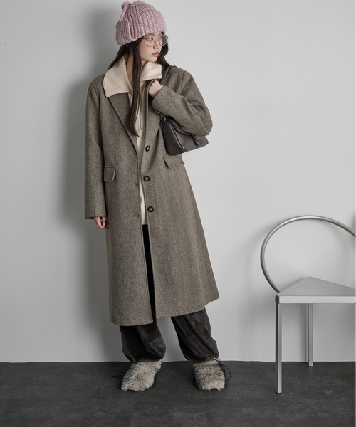 最終値下げ！Valentino　チェスターコート　44 ヘリンボーン　ツイード 最終値下げ！Valentino チェスターコート 44 ヘリンボーン ツイード