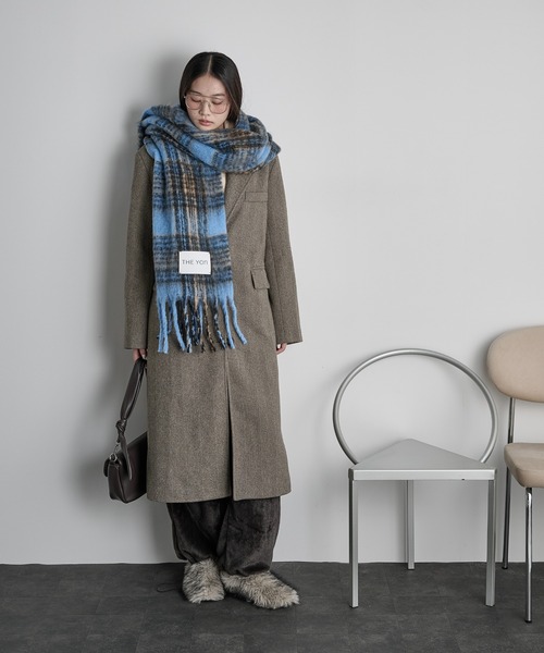 THE Yon コート チェスターコート ヘリンボーンツイードチェスター