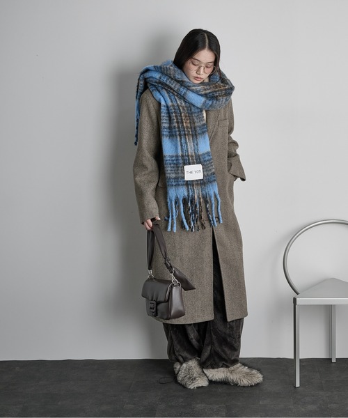 グレー ヘリンボーン ツイード チェスターコート SALE 30%OFF】[24AMSCO05]THE SHINZONE(ザ シンゾーン) HERRINGBONE