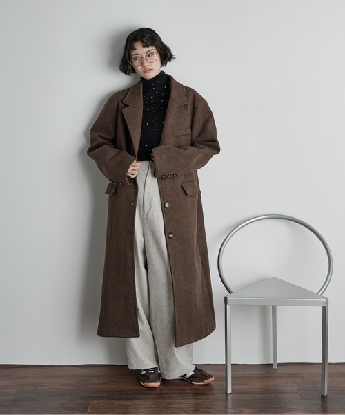 THE Yon コート チェスターコート ヘリンボーンツイードチェスター