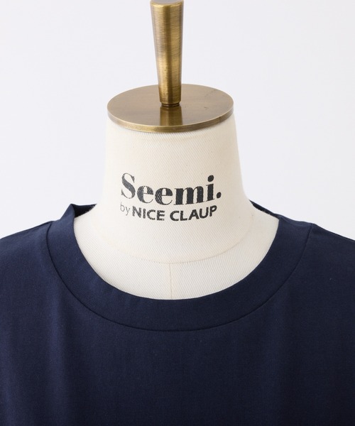 「Seemi. byNICECLAUP」 半袖Tシャツ FREE ネイビー レディース_画像4