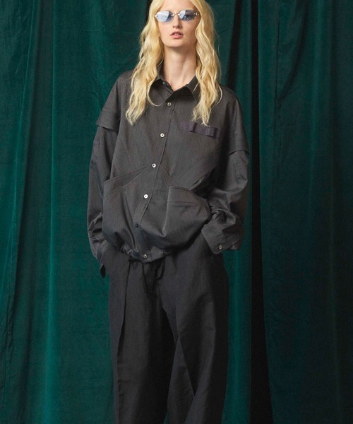 MAISON SPECIAL グレー カバーオール　シャツ item343122313801-1-2.jpg