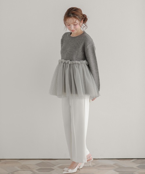 Fit more（フィットモア） ニット セーター ドットチュールドッキング