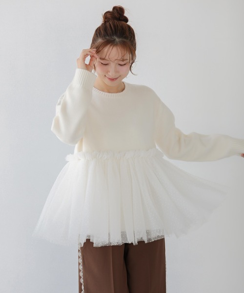 Fit more（フィットモア） ニット セーター ドットチュールドッキング