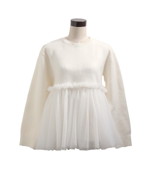 Fit more（フィットモア） ニット セーター ドットチュールドッキング