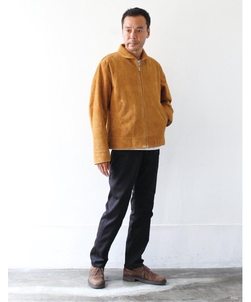 ブルゾン アウター 「A VONTADE」ア ボンタージ/ Suede Sports Jacket　II メンズ レディースの画像