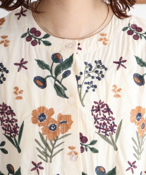 「Emago」 半袖ワンピース FREE アイボリー レディース_画像8