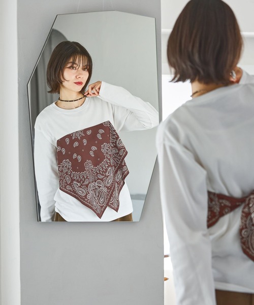 niko and…（ニコアンド） tシャツ バンダナドッキングプルオーバー