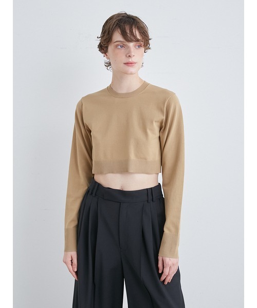 「MIESROHE」 長袖ニット FREE ゴールド レディース_画像4