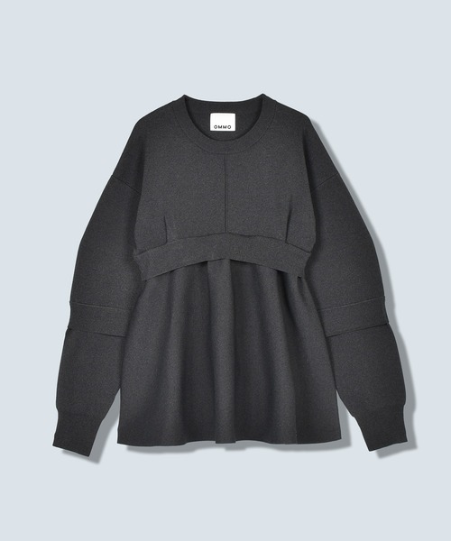 OMMO（オーエムエムオー） ニット セーター LAYERED FLARE KNIT TOP