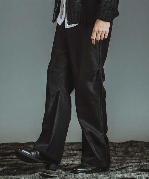 NO ID.（ノーアイディー） パンツ mp14456-ワイドレッグタック