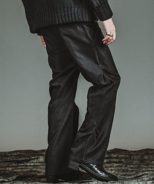 NO ID.（ノーアイディー） パンツ mp14456-ワイドレッグタック