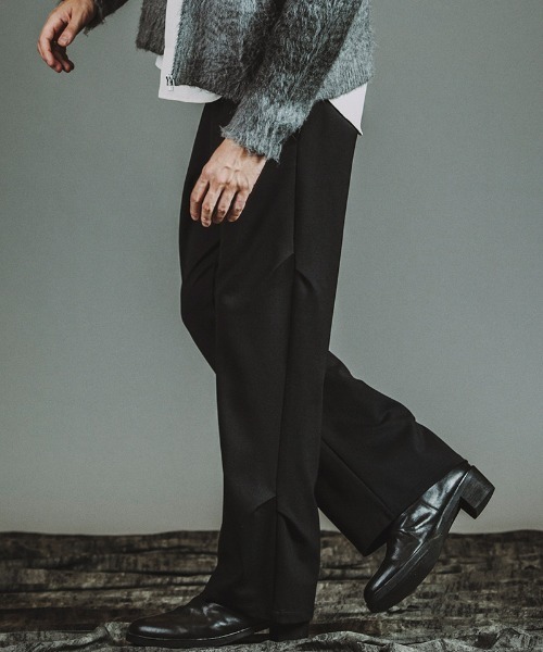 NO ID.（ノーアイディー） パンツ mp14456-ワイドレッグタック