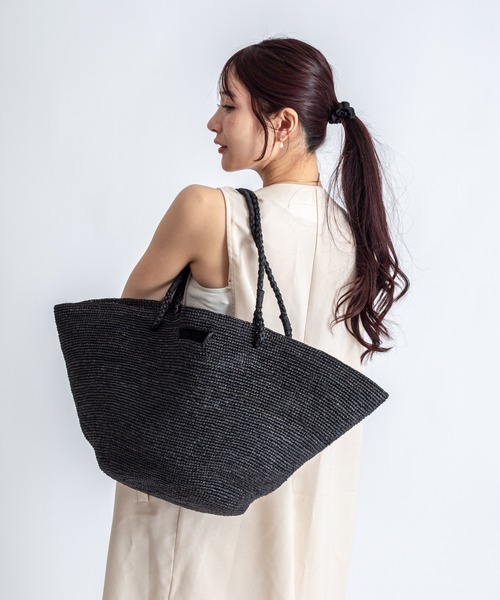 アマリAMARRE BLACK CRUISEラフィアかごバッグA26145 かごバッグ カゴバッグ 「amarre」ラフィア かごバッグ CRUISE
