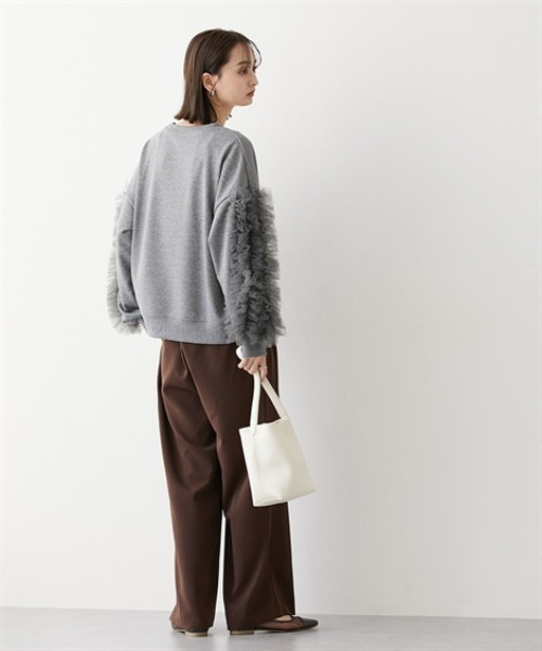 「nissen」 スウェットカットソー L ブラック レディース_画像5