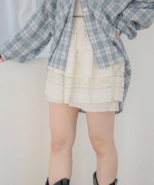Heather（ヘザー） パンツ レースフリルショートパンツ 645563
