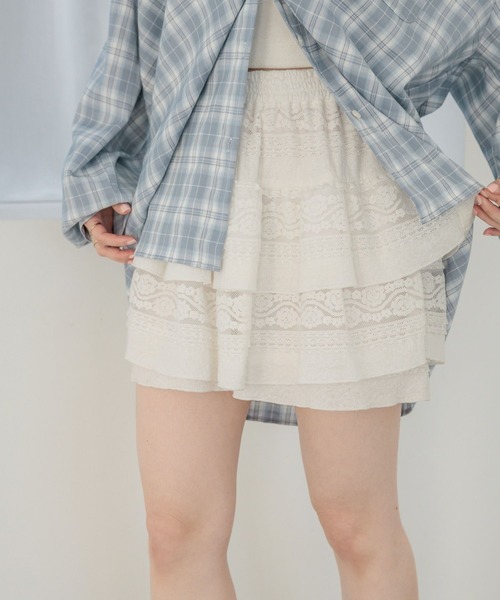 Heather（ヘザー） パンツ レースフリルショートパンツ 645563