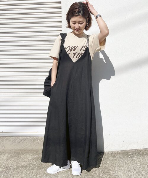 「Spick & Span」 キャミソールワンピース 38 ベージュ レディース