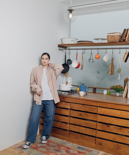 「MUHET」 デニムパンツ LARGE ダークインディゴブルー レディース_画像8