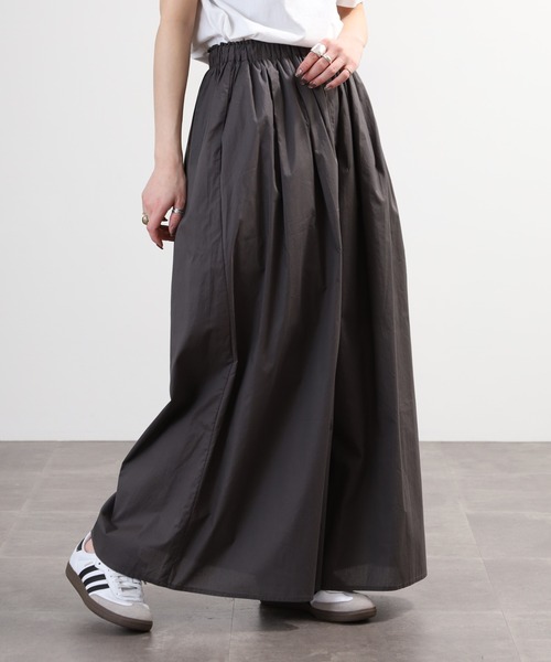 パンツ doux bleu タックギャザーパンツ レディース