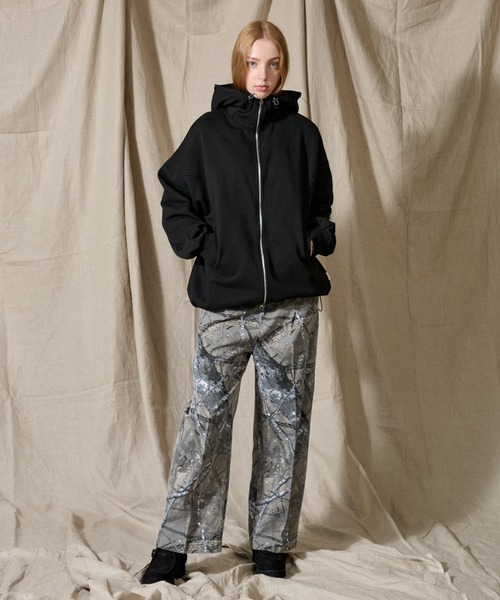 WETTEMPT ジップアップパーカー MEDIUM ブラック メンズ : ZOZOTOWN