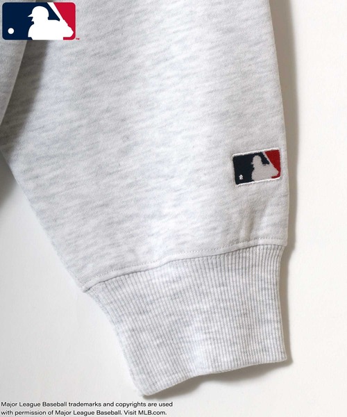 「MLB」 プルオーバーパーカー M ブラック レディース_画像8